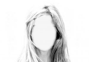 the picture of a faceless woman