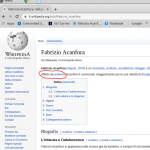 lo screenshot della pagina di Wikipedia in cui compaio come "affetto· da autismo