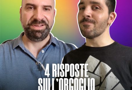 foto di Simone Riflesso e Fabrizio Acanfora su sfondo arcobaleno