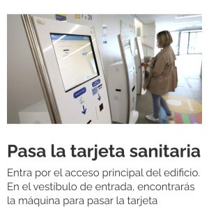 Foto delle macchinette per il numero tratta dal sito dell'ospedale Vall d'Hebron di Barcellona